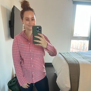 J. Crew Pink & Blue Gingham Check Shirt - Size OO